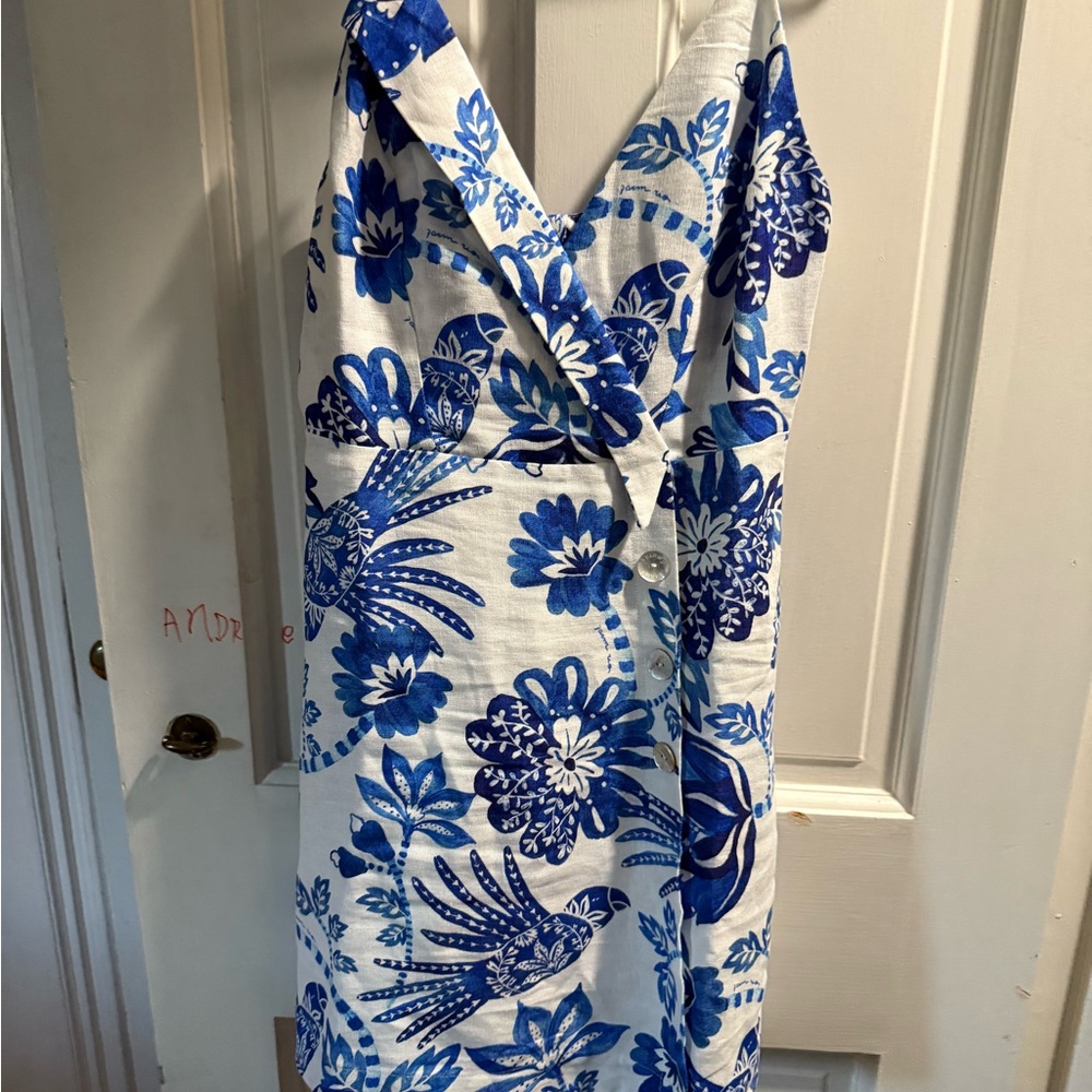 FARM Rio Vibrant Blue and White Dress